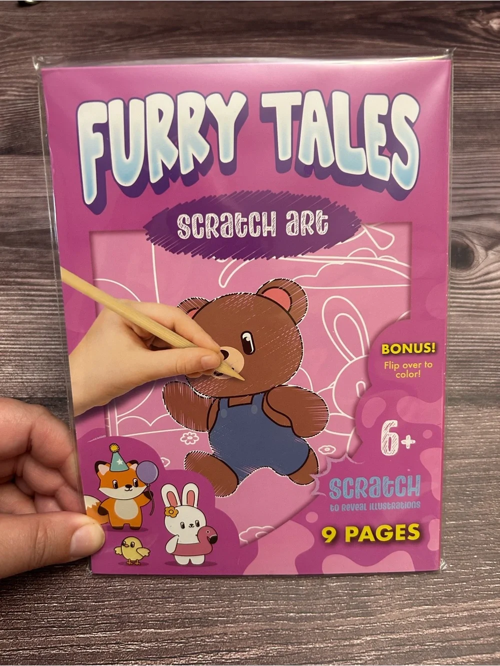 Furry Tales Scratch Art Kids Activity Book